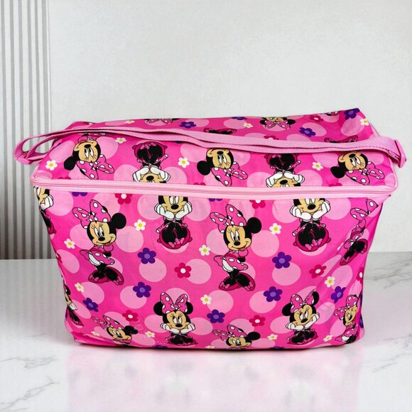 Disney Minnie Mouse Hot Pink Comforter Reversible Twin/Full with carrying Bag - Picture 9 of 12